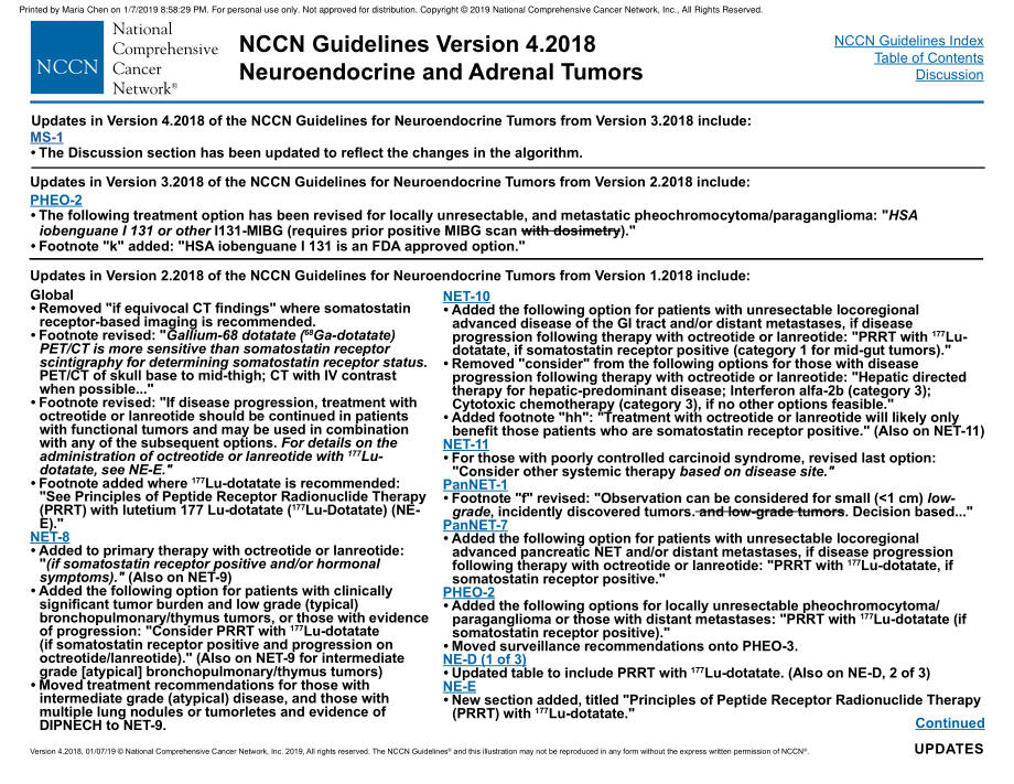 NCCN临床实践指南_神经内分泌肿瘤和肾上腺瘤(2018.V4)英文版_第4页