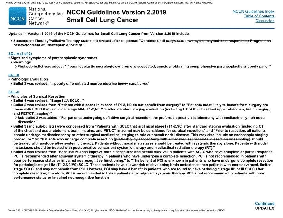 NCCN临床实践指南_小细胞肺癌(2019.V2)英文版_第5页