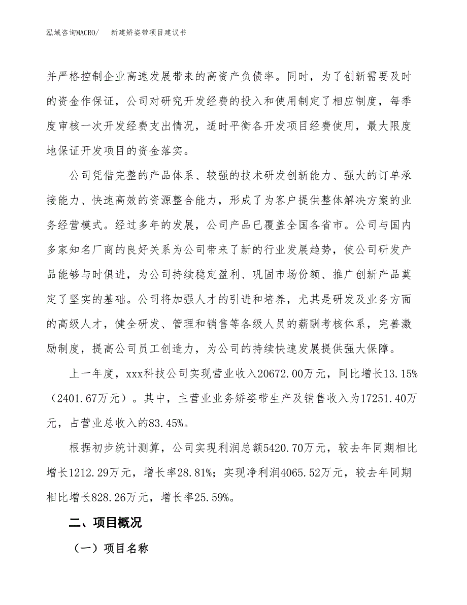 新建矫姿带项目建议书(项目申请方案).docx_第2页