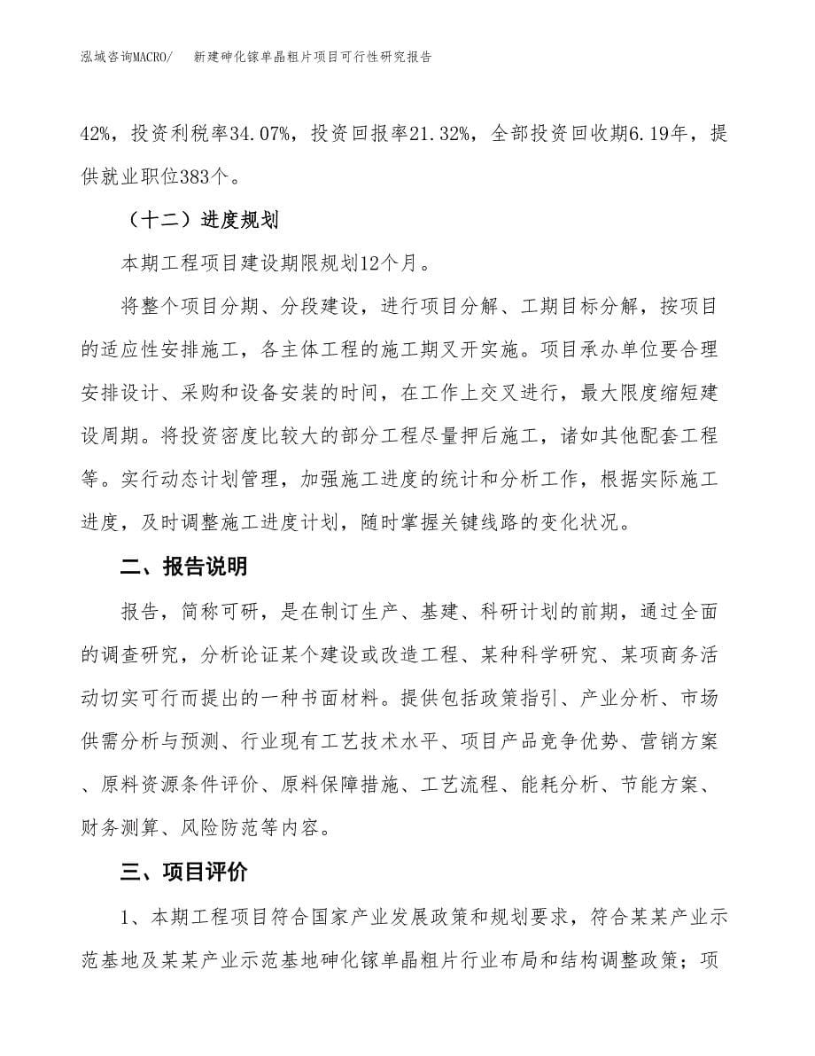 新建砷化镓单晶粗片项目可行性研究报告(投资申报).docx_第5页