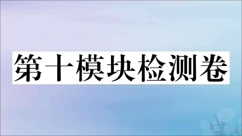 2019春七年级英语下册 Module 10 A holiday journey检测卷习题课件 （新版）外研版_第1页