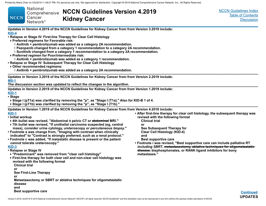 NCCN临床实践指南_肾癌(2019.V4)英文版_第4页