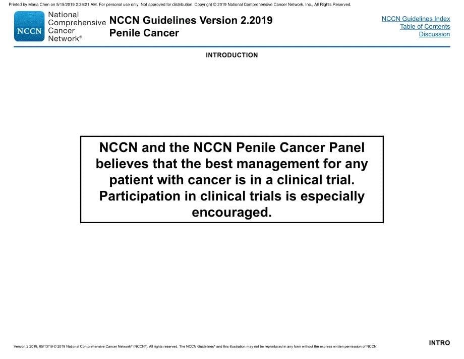 NCCN临床实践指南_阴茎癌(2019.V2)英文版_第5页