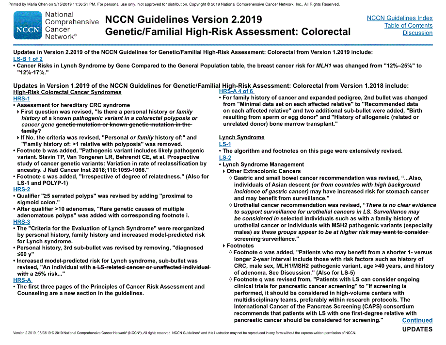 NCCN临床实践指南_遗传_家族高风险评估-结直肠癌(2019.V2)英文版_第4页