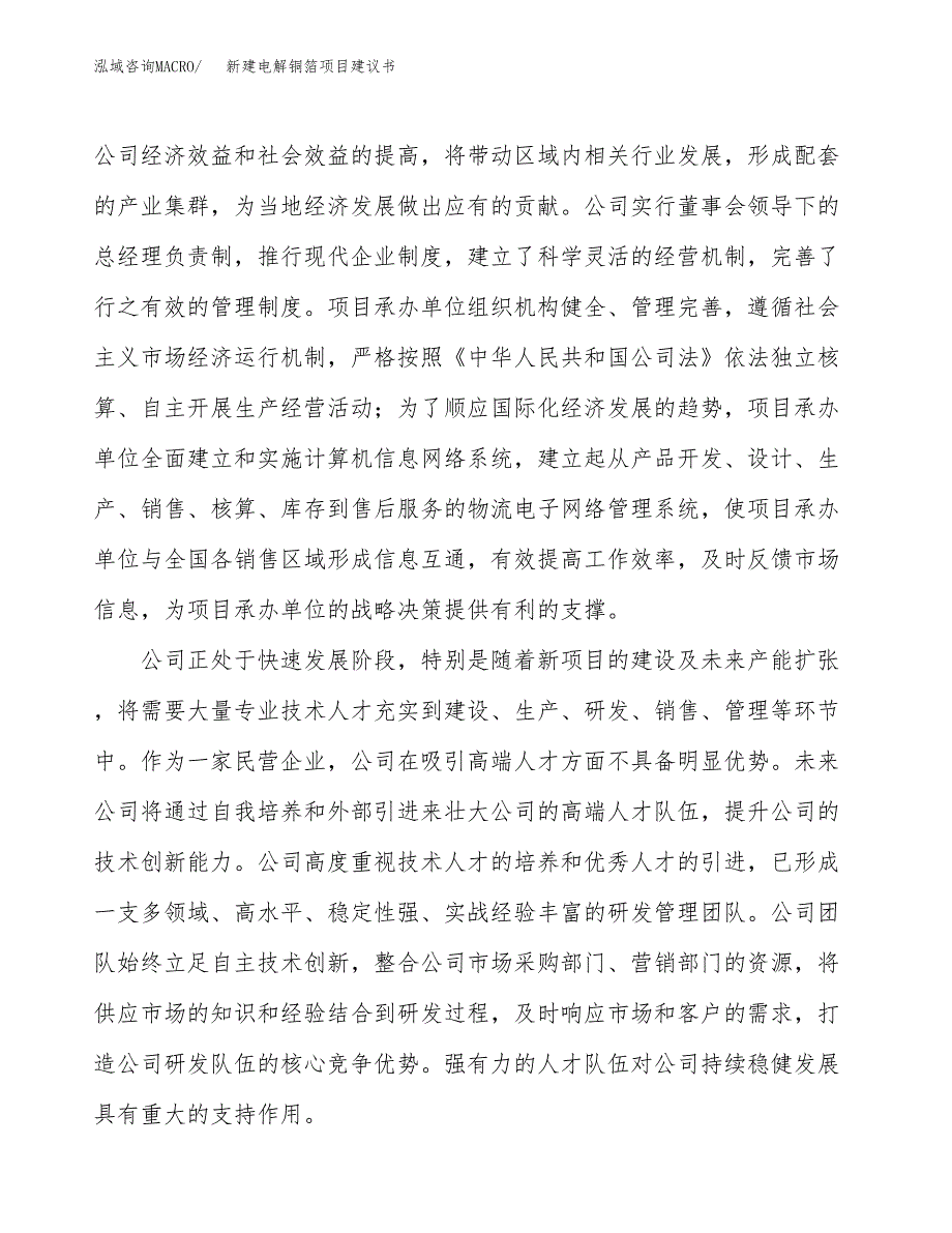 新建电解铜箔项目建议书(项目申请方案).docx_第2页