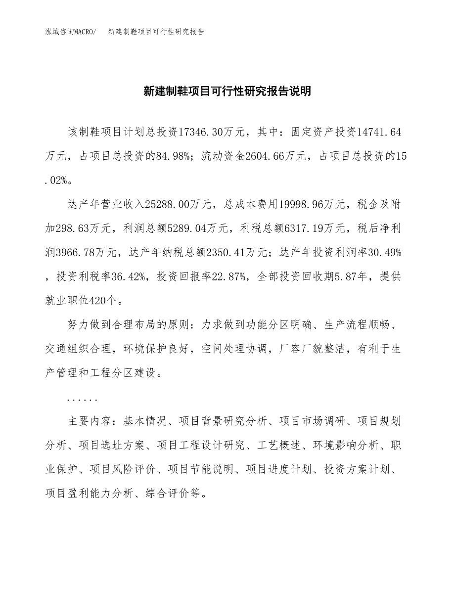 新建制鞋项目可行性研究报告(投资申报).docx_第2页