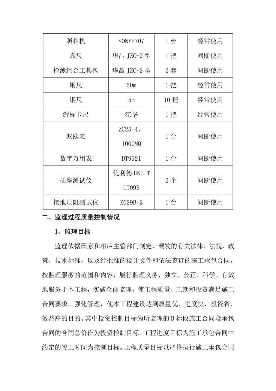 福景佳苑地下车库B标段竣工评估报告监理_第5页