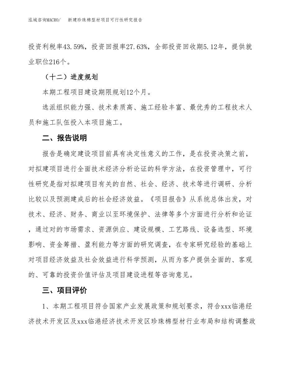 新建珍珠棉型材项目可行性研究报告(投资申报).docx_第5页