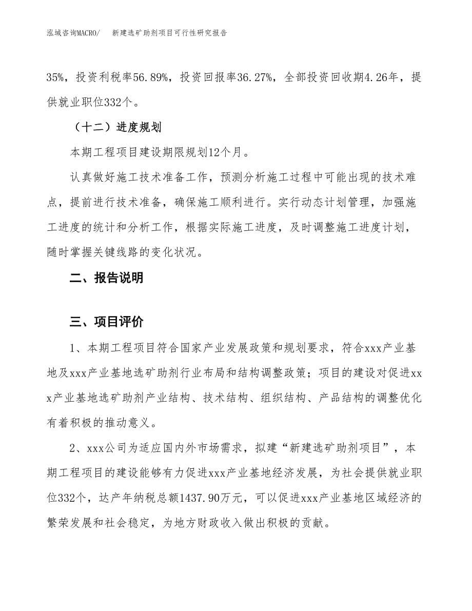 新建选矿助剂项目可行性研究报告(投资申报).docx_第5页