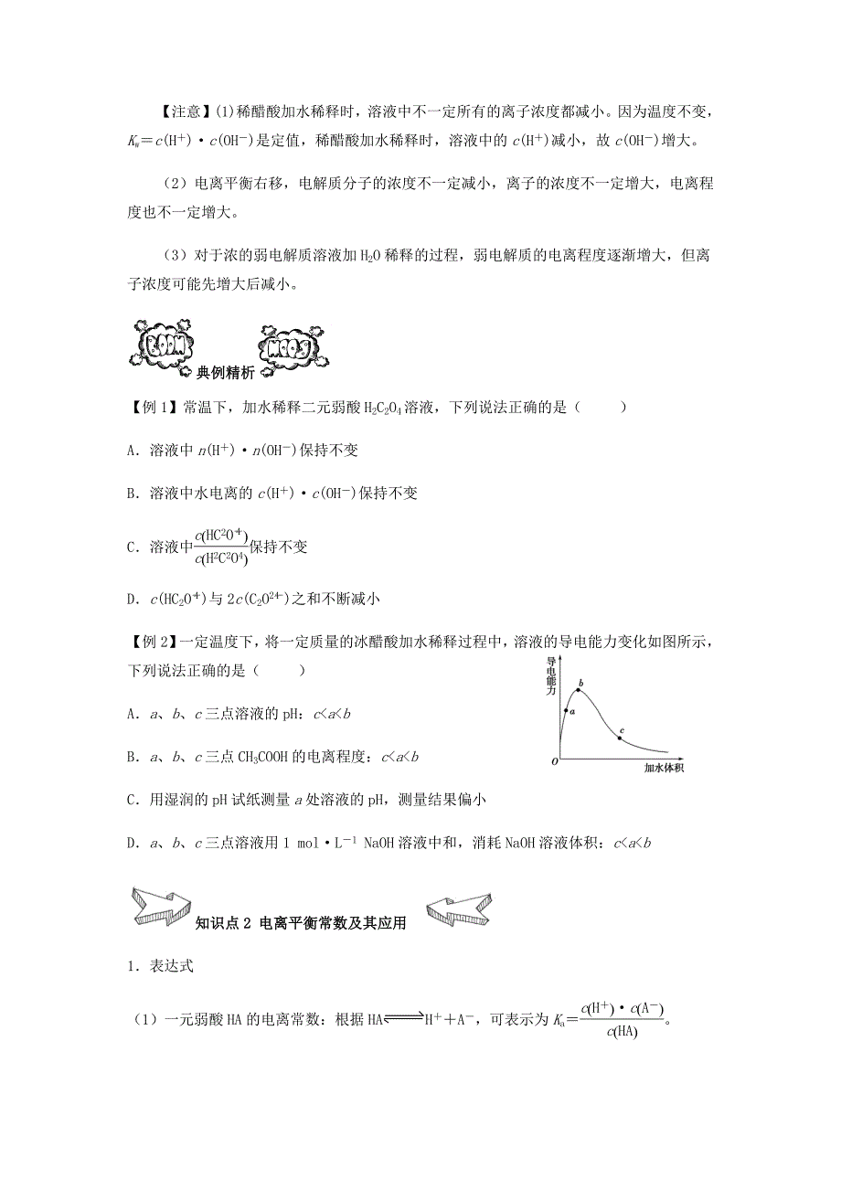 2019高考化学一轮复习讲义电解质溶液（无答案）_第2页