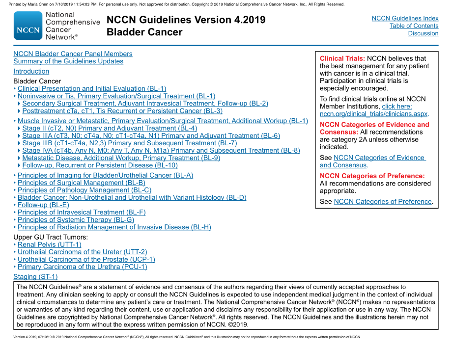 NCCN临床实践指南_膀胱癌(2019.V4)英文版_第3页