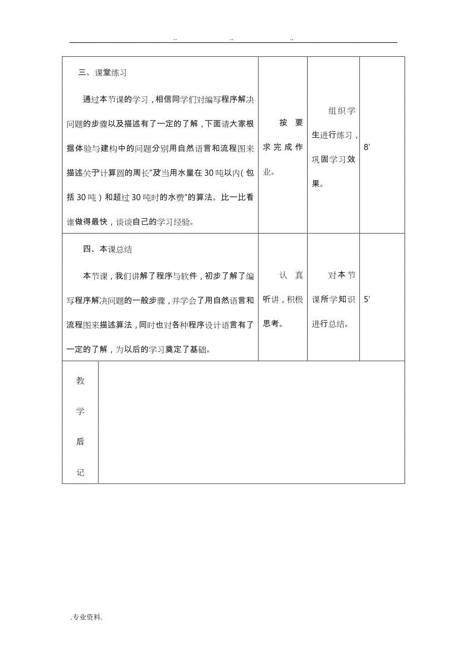 八年级信息技术（下册）教（学）案(南方版)_第5页