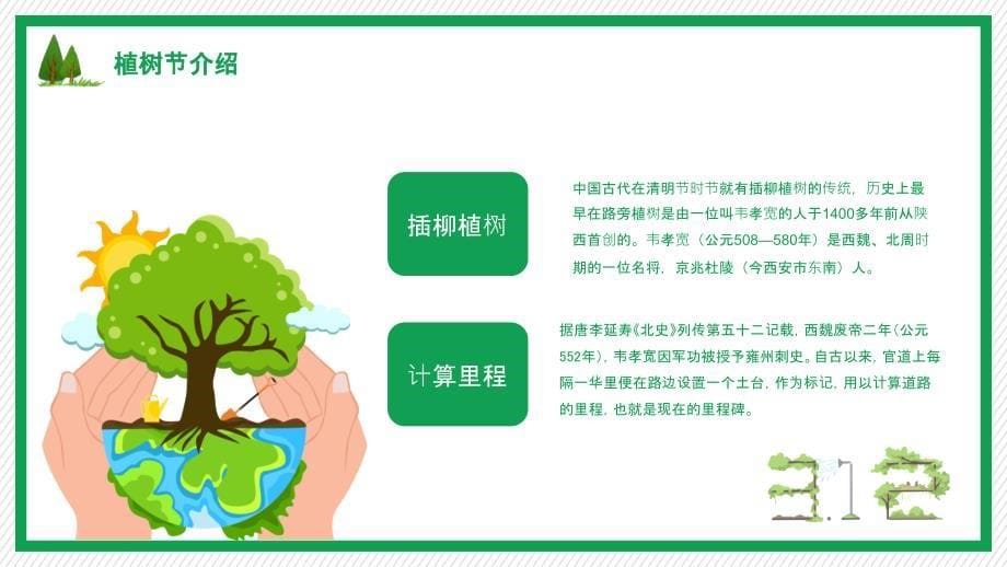 绿色卡通风植树节活动策划方案PPT模板_第5页