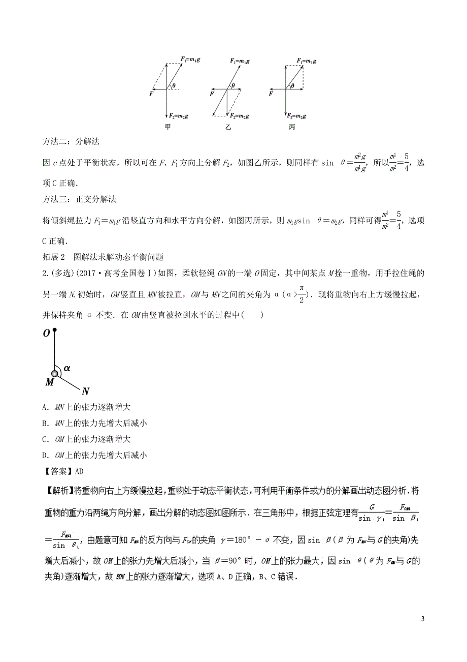 2019年高考物理专题02相互作用学案_第3页