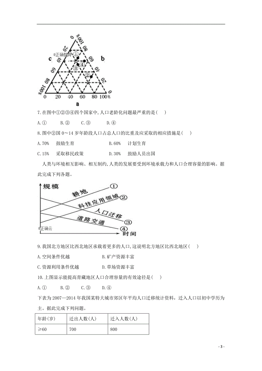 河北省临漳县第一中学2018_2019学年高一地理下学期第一次月考试题201904280241_第3页