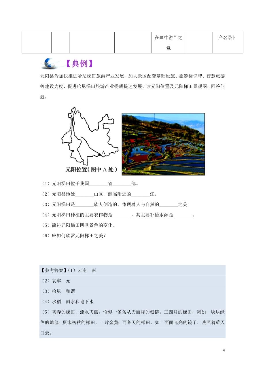 2018_2019学年高中地理第03章旅游景观的欣赏专题3.3中外著名旅游景观欣赏试题新人教版选修3_第4页