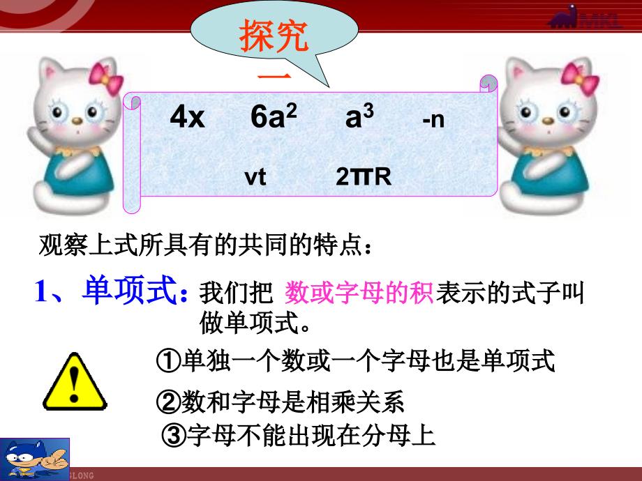 新人教版八年级数学上册14.1.1整式_第3页