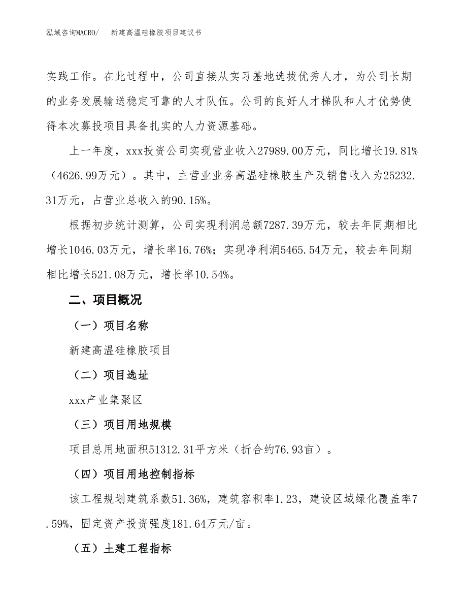 新建高温硅橡胶项目建议书(项目申请方案).docx_第3页