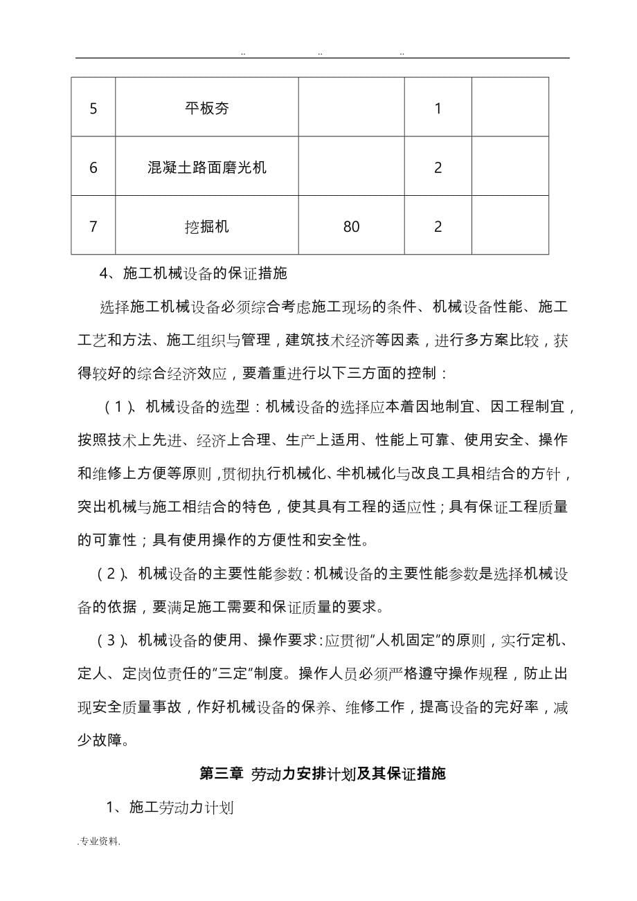 21# 住宅小区道路、绿化工程施工组织设计_第5页