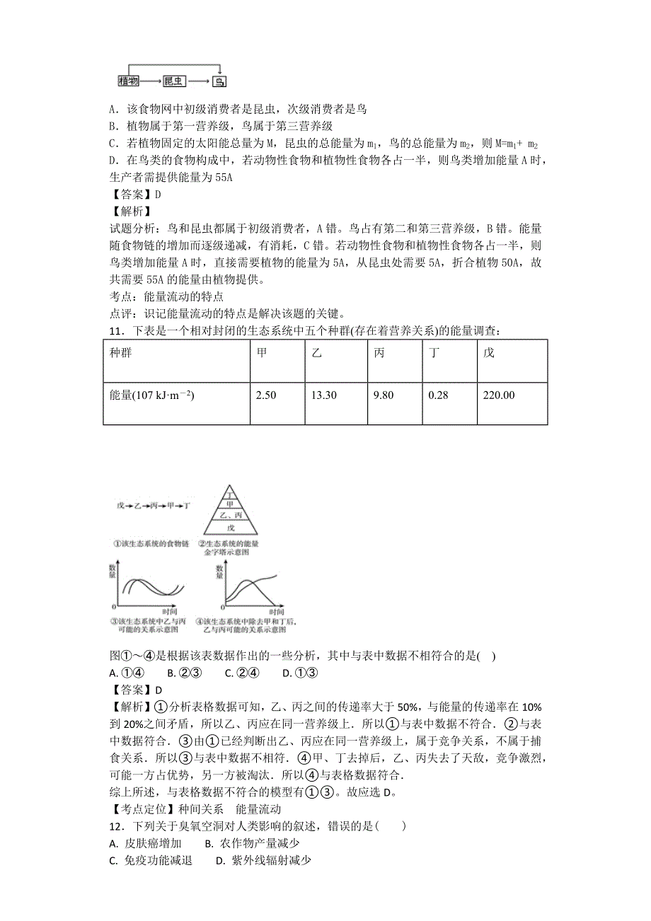 2018-2019学年度高三生物生态系统和环境保护卷六_第4页