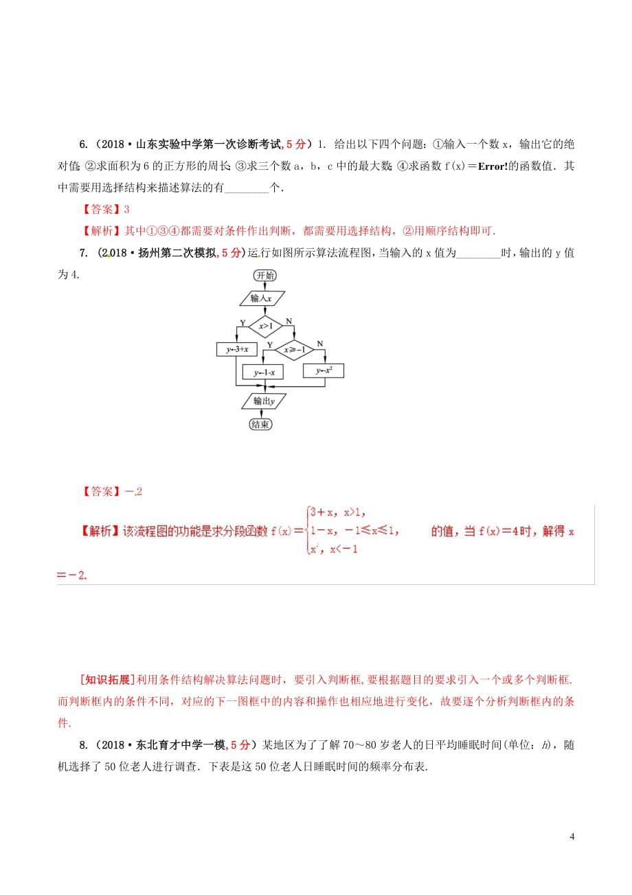 2019年高考数学课时56顺序结构条件结构与循环结构单元滚动精准测试卷文20190307356_第4页