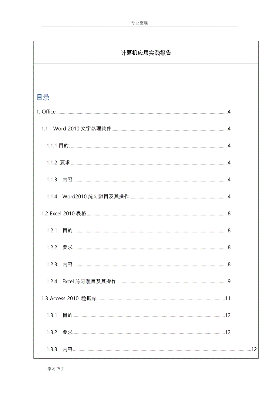 计算机应用实践实践报告_第4页