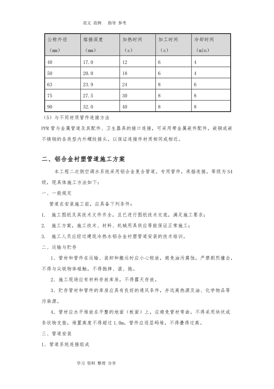 PPR及铝塑管工程施工设计方案_第2页