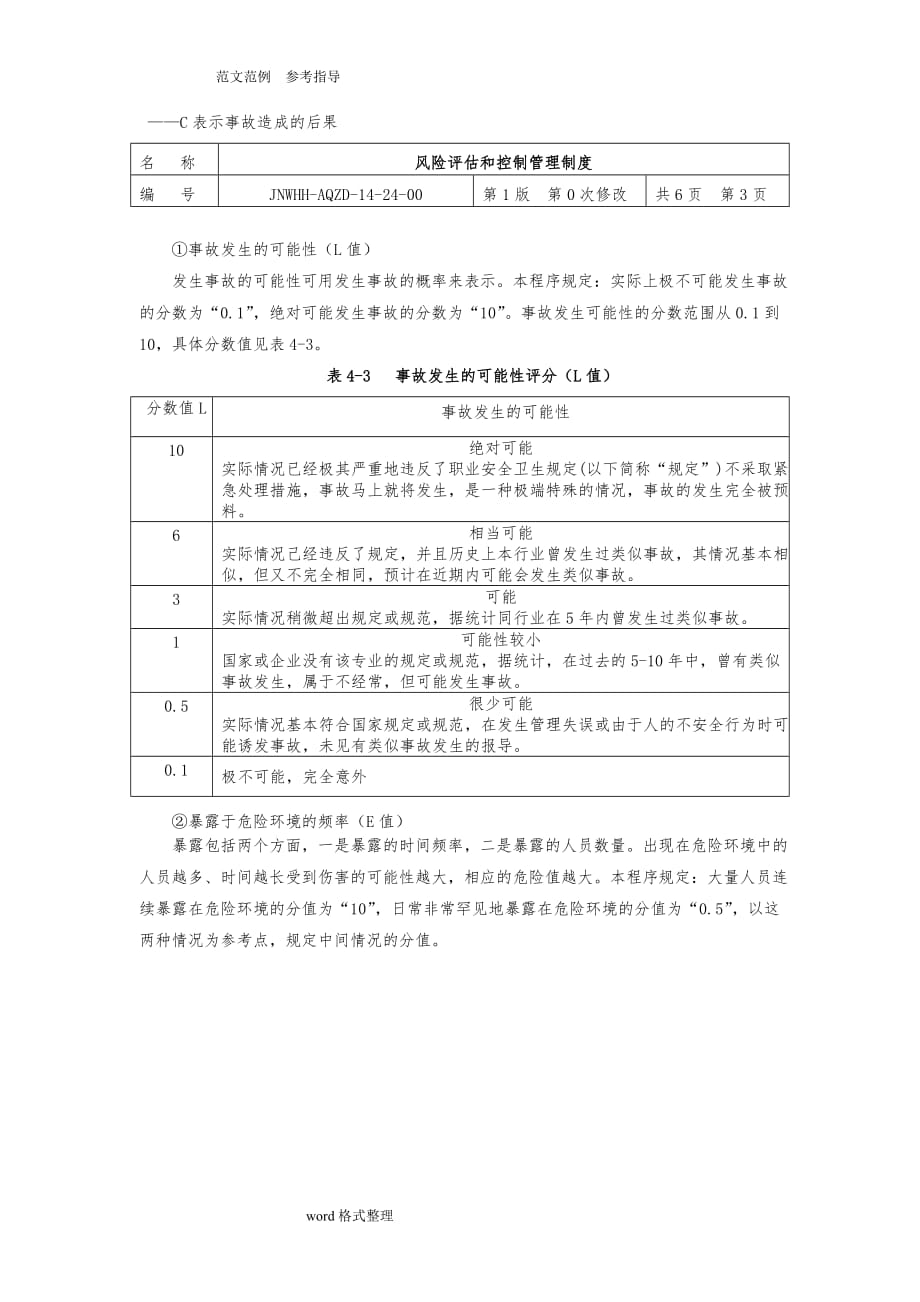 风险评估和控制管理制度汇编（全）_第3页