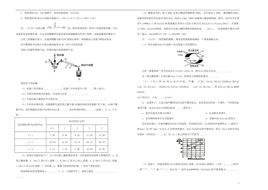 2019年高考化学考前提分仿真试题（十）_8788_第2页