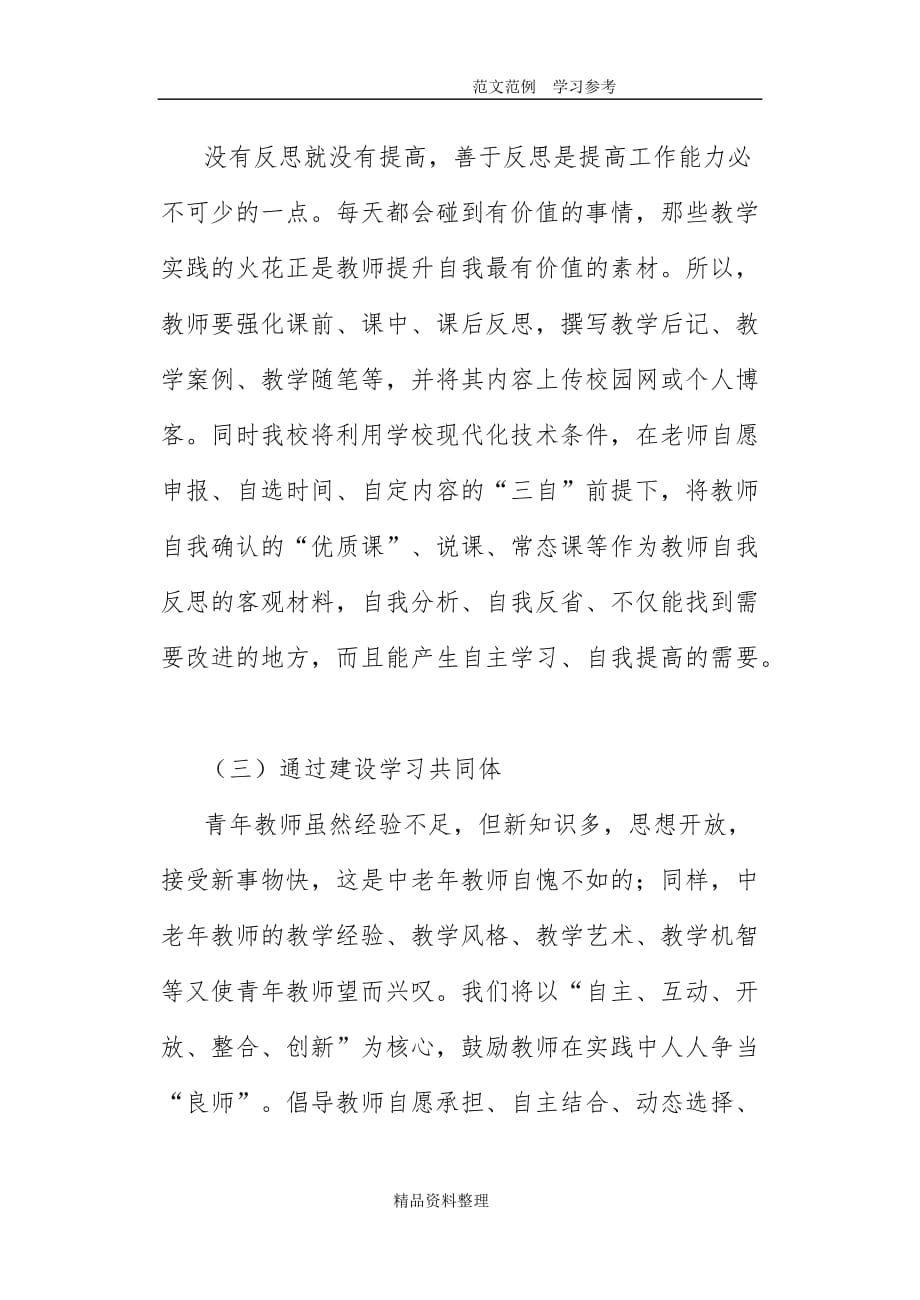 教师专业发展实施方案报告_第2页