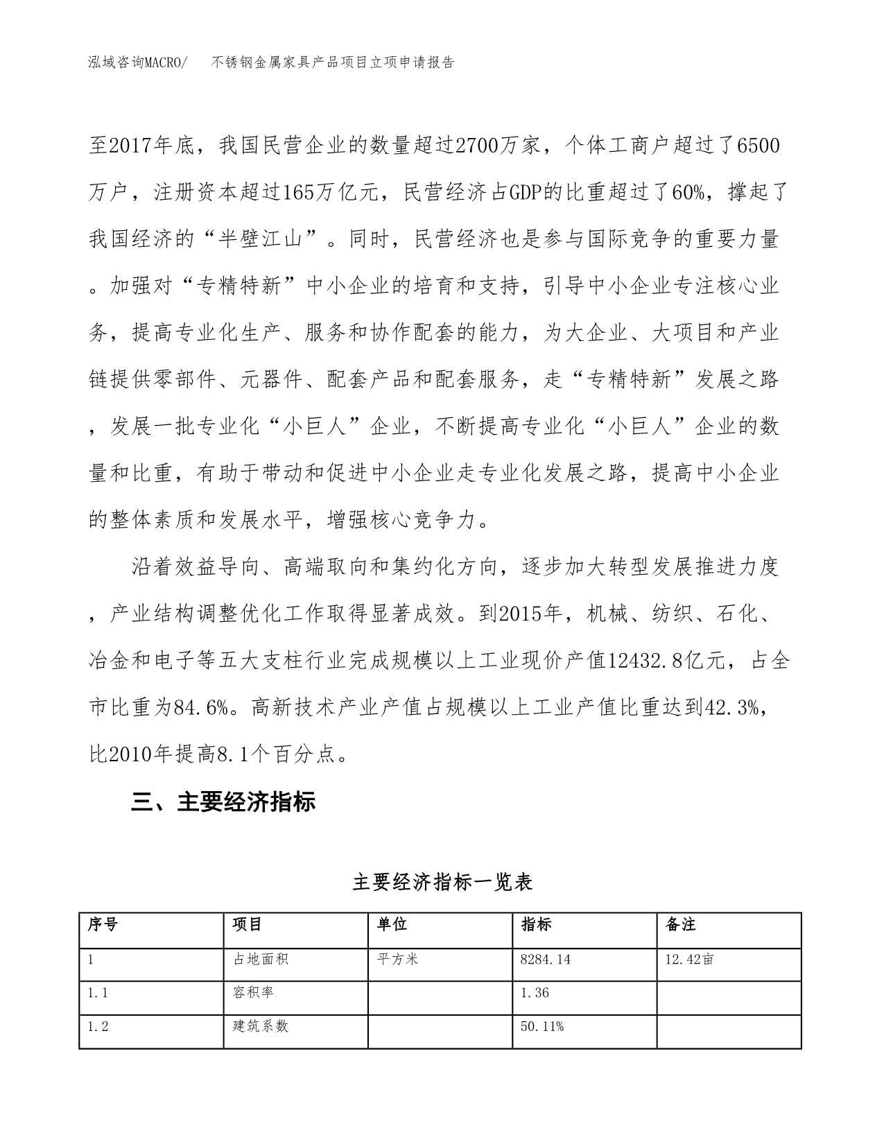 不锈钢金属家具产品项目立项申请报告样例参考.docx_第5页