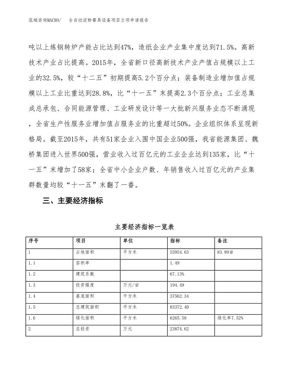 全自动淀粉餐具设备项目立项申请报告样例参考.docx_第5页