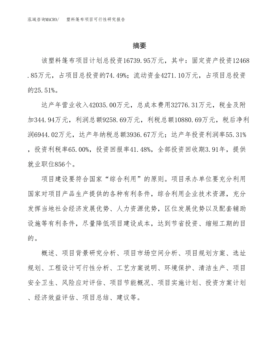 塑料篷布项目可行性研究报告样例参考模板.docx_第2页