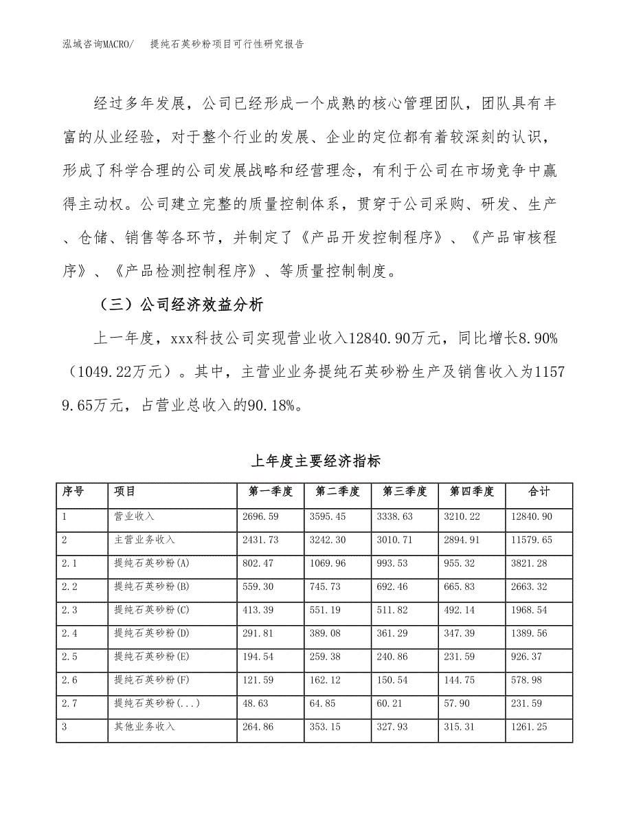 提纯石英砂粉项目可行性研究报告样例参考模板.docx_第5页