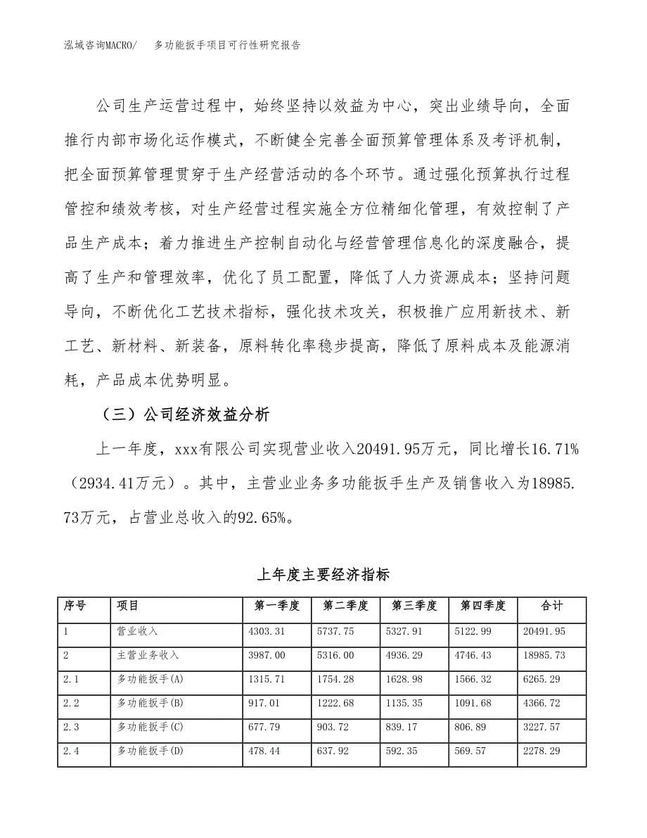 多功能扳手项目可行性研究报告样例参考模板.docx_第5页