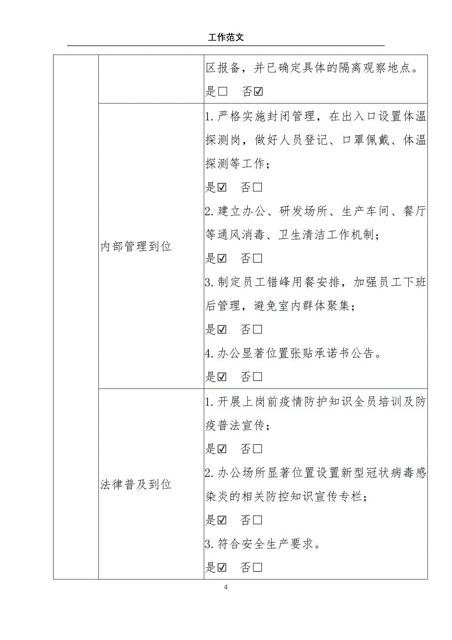 【汇编】XXXXX有限公司企业复工疫情防控资料汇编_第4页