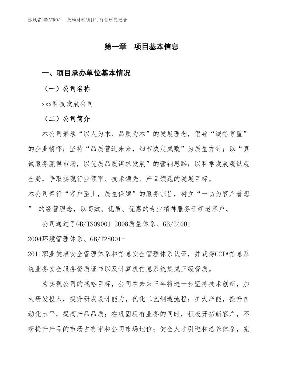 数码材料项目可行性研究报告样例参考模板.docx_第5页