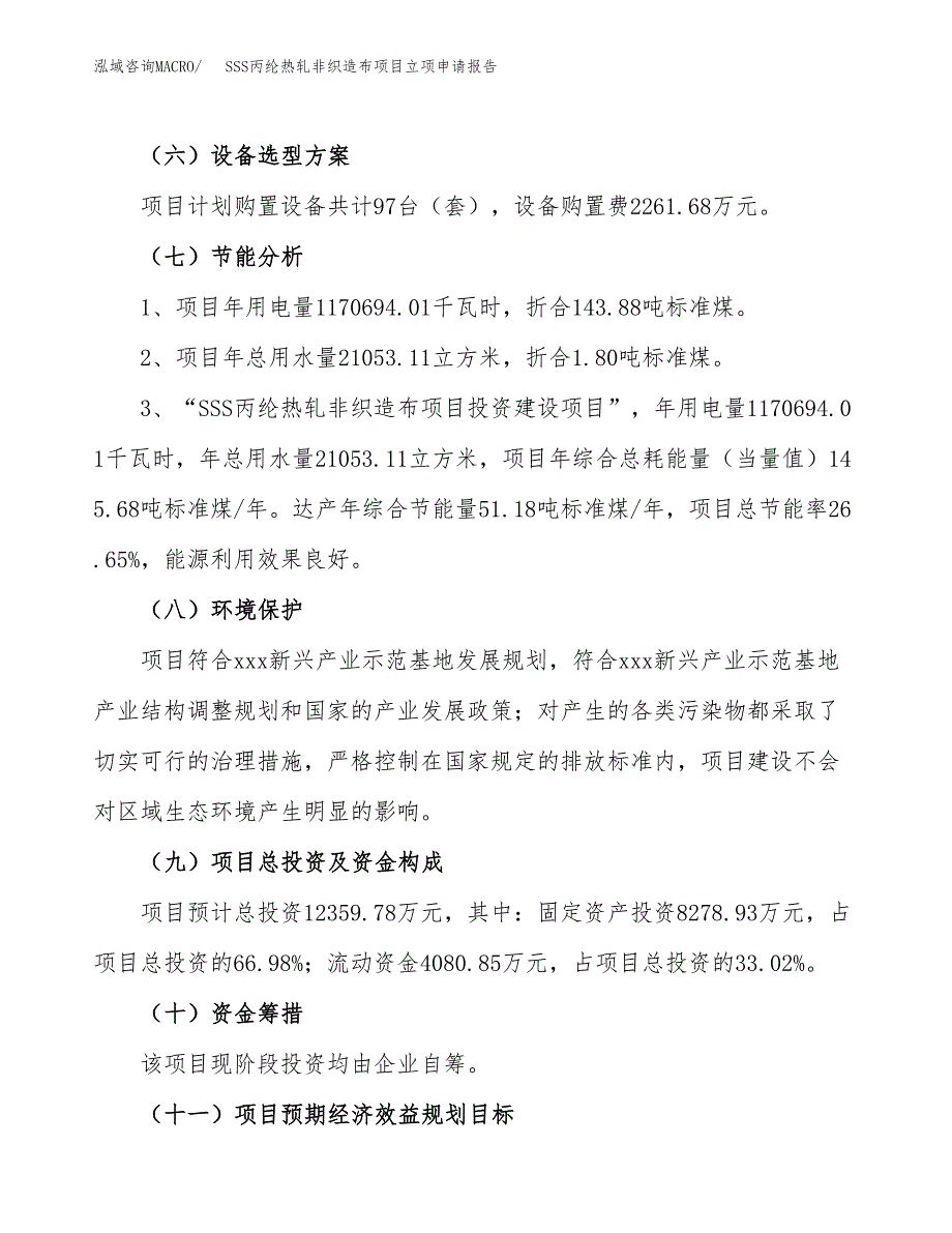 SSS丙纶热轧非织造布项目立项申请报告样例参考.docx_第2页