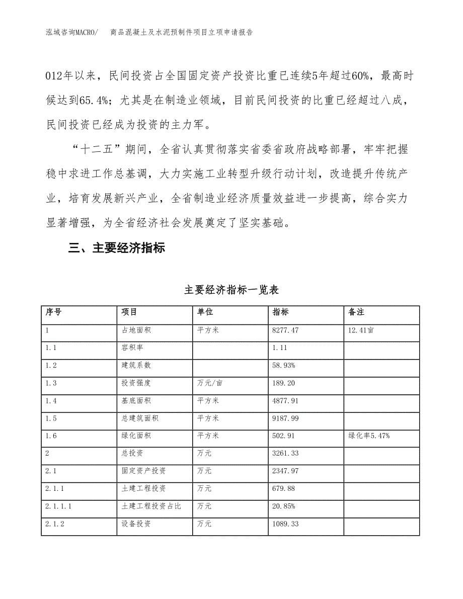 商品混凝土及水泥预制件项目立项申请报告样例参考.docx_第5页