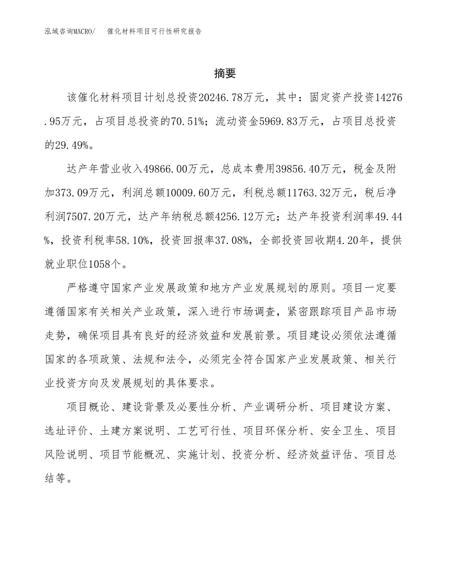 催化材料项目可行性研究报告样例参考模板.docx_第2页