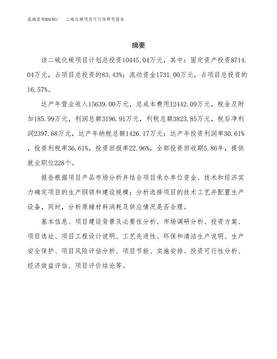 二硫化碳项目可行性研究报告样例参考模板.docx_第2页