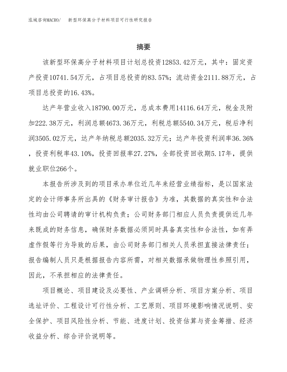 新型环保高分子材料项目可行性研究报告样例参考模板.docx_第2页