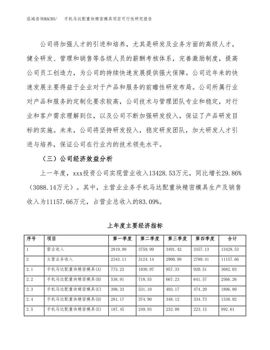 手机马达配重块精密模具项目可行性研究报告样例参考模板.docx_第5页