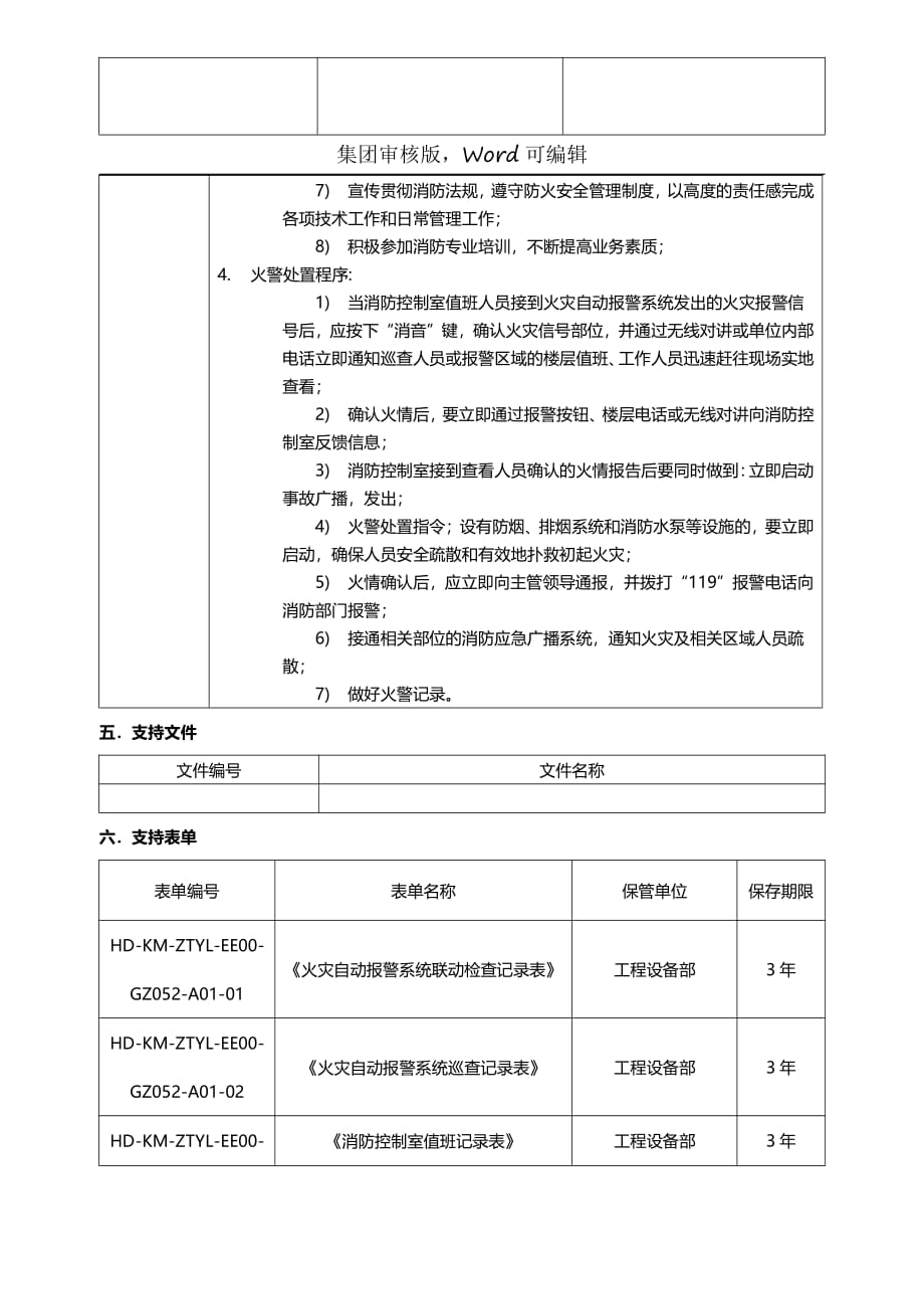 工程设备部火灾报警联动控制系统维护保养规程_第4页