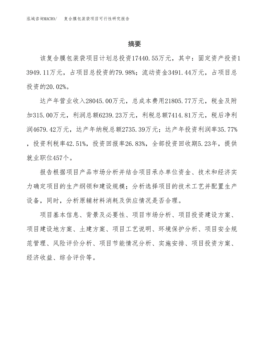 复合膜包装袋项目可行性研究报告样例参考模板.docx_第2页