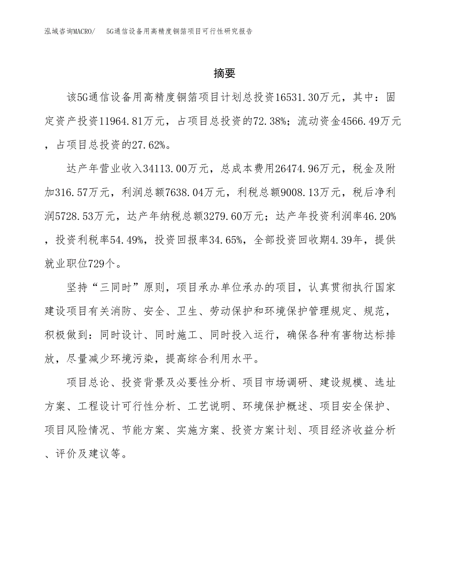 5G通信设备用高精度铜箔项目可行性研究报告样例参考模板.docx_第2页