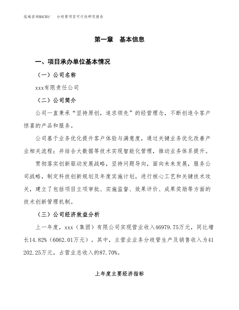 分歧管项目可行性研究报告样例参考模板.docx_第4页