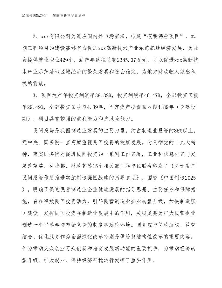 碳酸钙粉项目计划书.docx_第5页