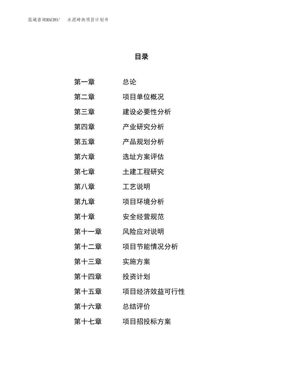 水泥砖块项目计划书.docx_第1页