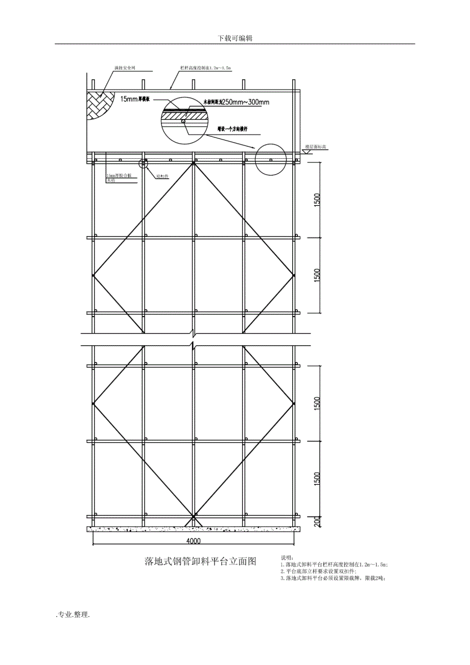落地式钢管式卸料平台工程施工设计方案_第4页